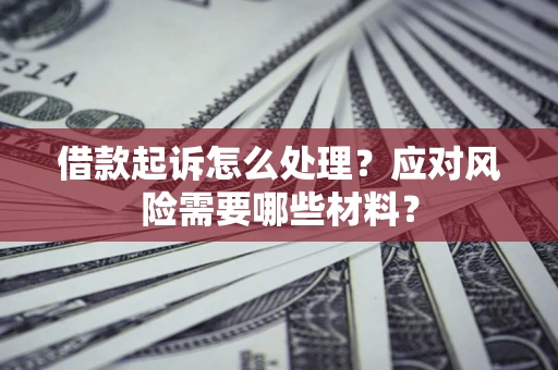 武汉借款起诉怎么处理？应对风险需要哪些材料？