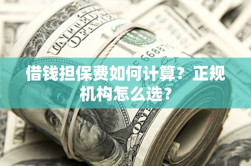 武汉借钱担保费如何计算？正规机构怎么选？