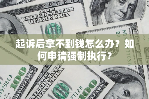 武汉起诉后拿不到钱怎么办？如何申请强制执行？