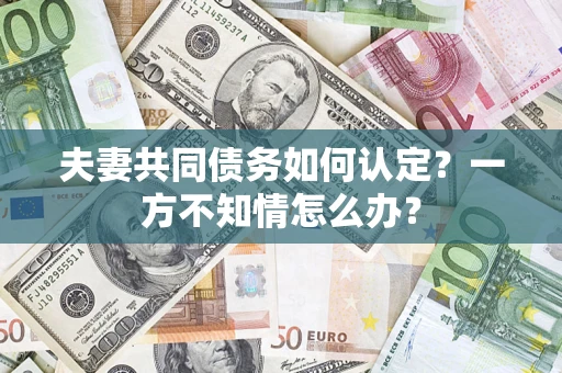 武汉夫妻共同债务如何认定？一方不知情怎么办？