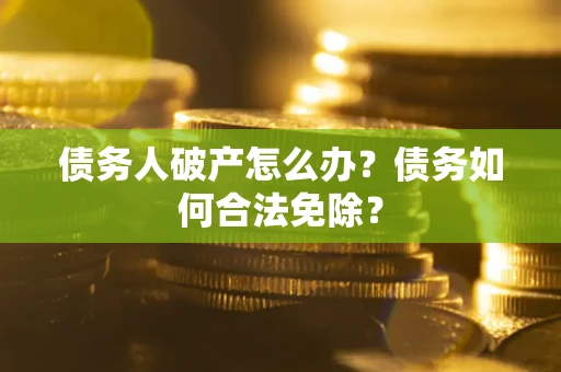 武汉债务人破产怎么办？债务如何合法免除？