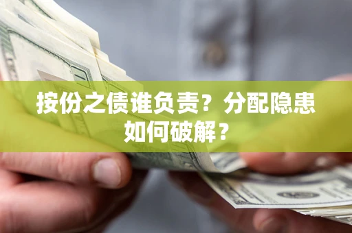 武汉按份之债谁负责？分配隐患如何破解？