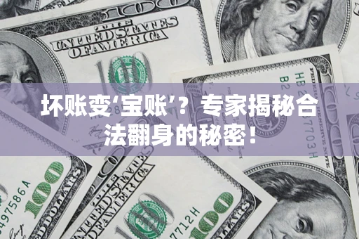 武汉坏账变‘宝账’？专家揭秘合法翻身的秘密！
