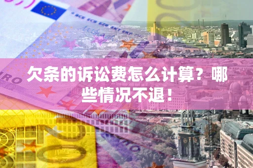 武汉欠条的诉讼费怎么计算？哪些情况不退！