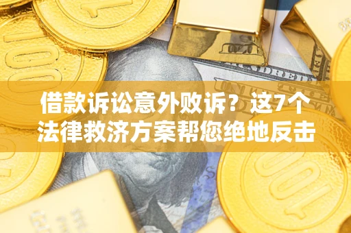 武汉借款诉讼意外败诉？这7个法律救济方案帮您绝地反击！