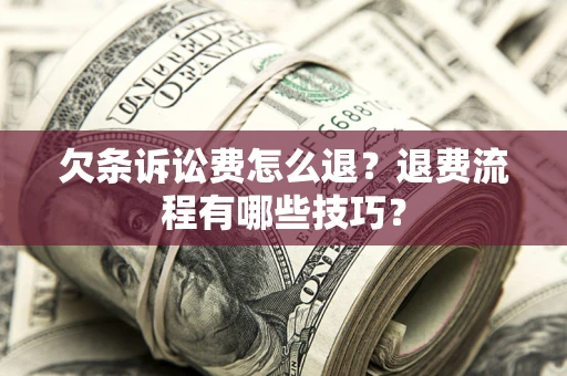 武汉欠条诉讼费怎么退？退费流程有哪些技巧？
