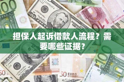 武汉担保人起诉借款人流程？需要哪些证据？