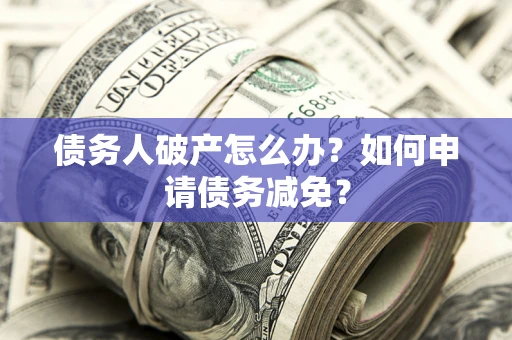武汉债务人破产怎么办？如何申请债务减免？