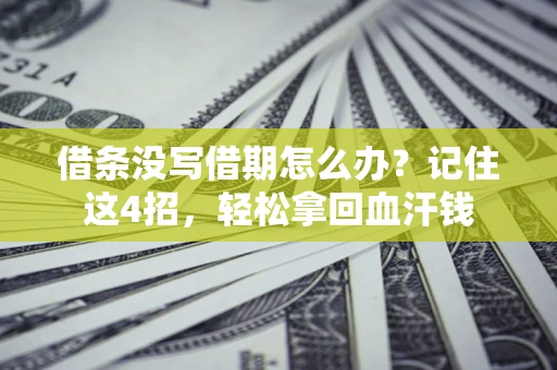 武汉借条没写借期怎么办？记住这4招，轻松拿回血汗钱